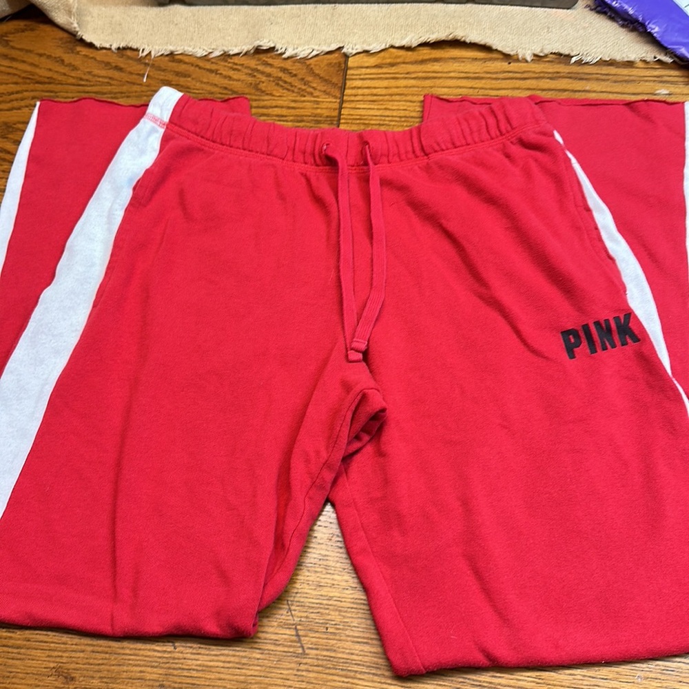 Pink wide leg sweatpants, size medium - Picture 3 of 4